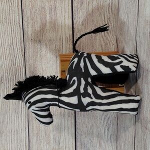 Handcrafted 8" Stuffed Zebra